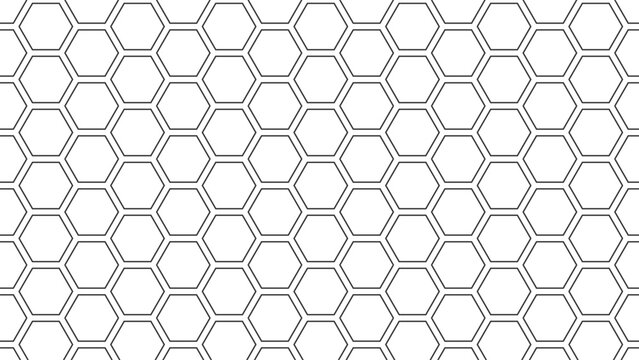 Hexagonal pattern with clean black lines