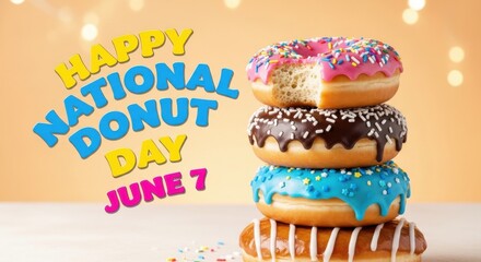 happy national donut day june 7 colorful donuts