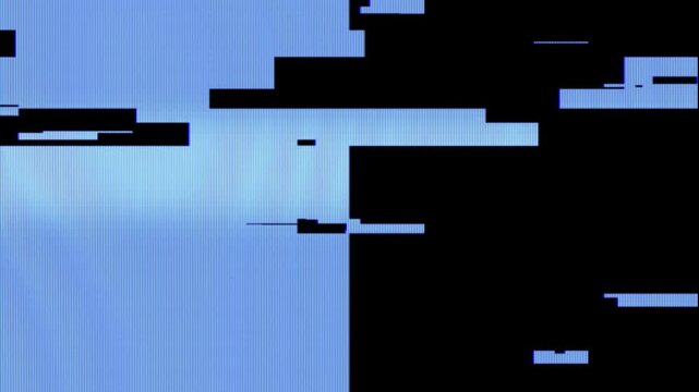 Minimalist Blue Glitch Background with Digital Data Corruption and Cyber Security Artifacts. Ideal for cybersecurity presentations, website landing pages, and modern tech-themed graphic designs.