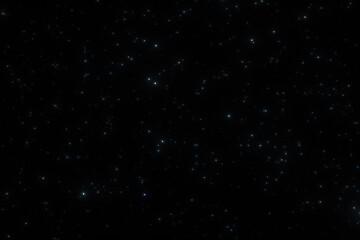 Star field illustration with shimmering lights on a dark space background © Rangaroksia