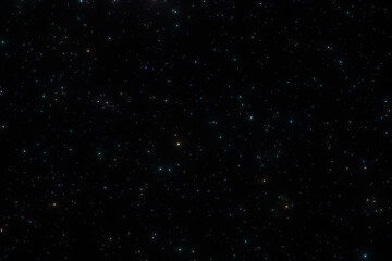 Star field illustration with shimmering lights on a dark space background © Rangaroksia