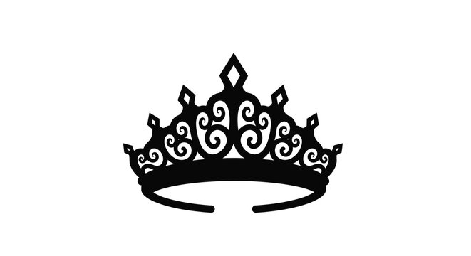ornate crown silhouette high quality professional detailed modern