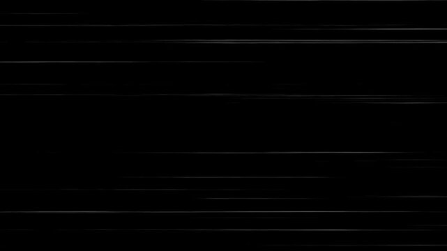 Black anime background manga speed line motion 4K video animation horizontal speed lines seamless recurring speed line background with alpha channel high quality loop effect