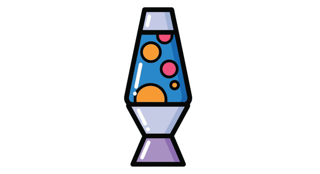 Colorful lava lamp decorative object.