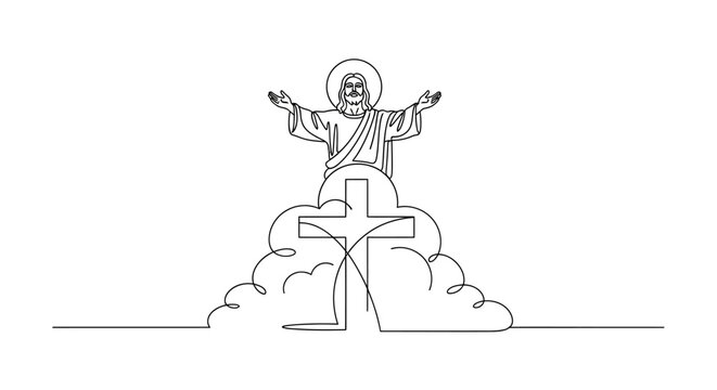 Jesus Christ on the cross heaven.