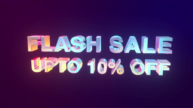 Flash sale concept with up to 10 percent discount designed for ecommerce platforms, online shopping promotions, retail campaigns, and social media advertising