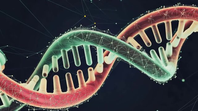 3DNA helix with network connections genetic science