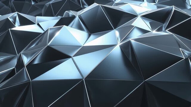 Abstract Geometric Faceted Metallic Surface polygon