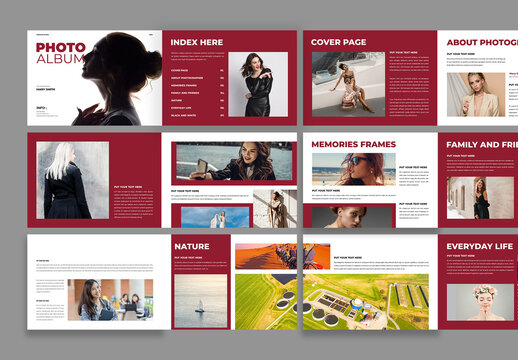 Photo Album Portfolio Template Design