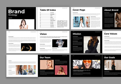 Brand Strategy Layout Template Design