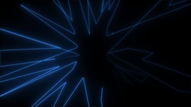 Abstract Starburst Motion Graphic Background with Radiating Light Rays