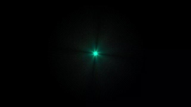 Light Flare Glow Beam on Black Background