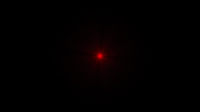 Light Flare Glow Beam on Black Background