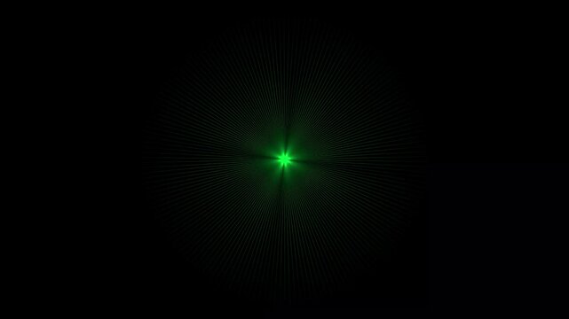Light Flare Glow Beam on Black Background