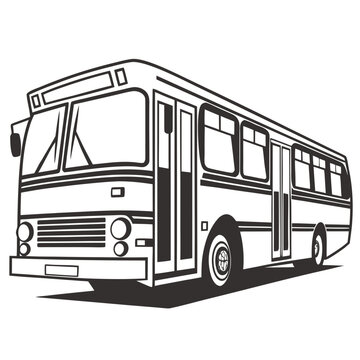 City bus transportation graphic vector illustration with transportation