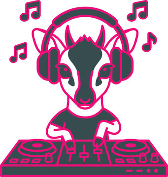Minimalist dj dik dik character for digital use