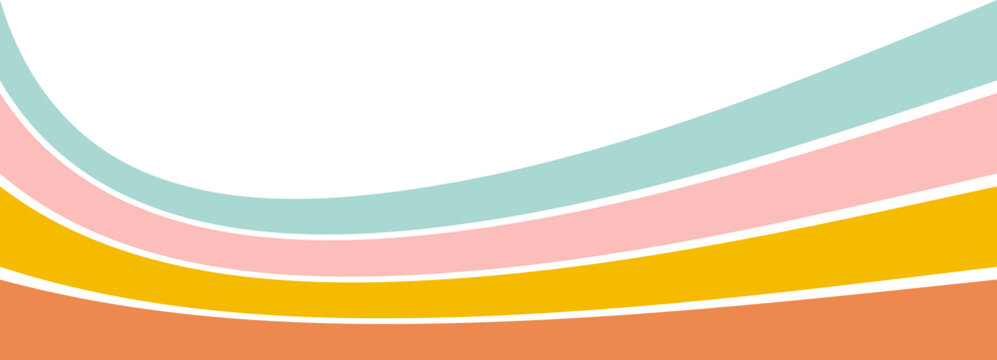 Wavy retro divider with dynamic striped flow. Design element for website headers and digital interfaces.