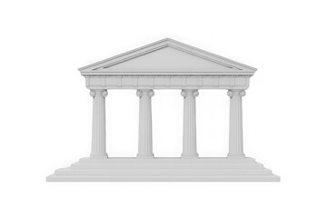 Fototapeta premium classical column isolated on white