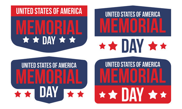 Memorial Day in United States. Remember and Honor. Federal holiday for remember and honor persons who have died while serving in the United States Armed Forces. Celebrated in May. Vector poster
