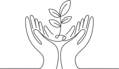 Obraz premium Black and white of a hand holding a blooming flower petals