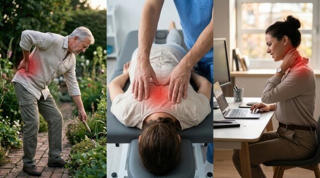 Muscular body ailment: complex spinal, orthopedic aspect, neurological disorder, acute back, chronic pain, degenerative disc, nerve compress, spinal disease, herniate vertebra, therapy treat.