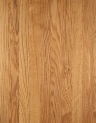 Fototapeta premium Oiled solid oak board with warm honey golden tones, prominent vertical grain and visible medullary rays, premium hardwood surface.