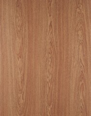 Fototapeta premium Red-brown oak-effect vinyl film with warm reddish tones and pronounced cathedral grain pattern, decorative interior surface for backgrounds.