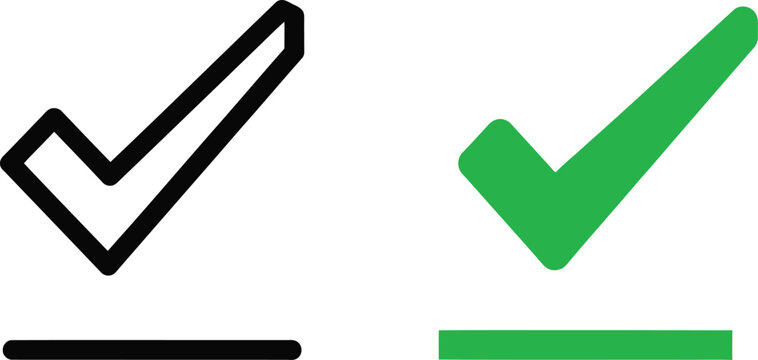 Green check mark icon Vector
