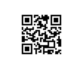 Fototapeta premium QR code black and white minimal design isolated on white background