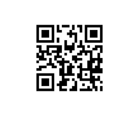 Fototapeta premium QR code black and white minimal design isolated on white background