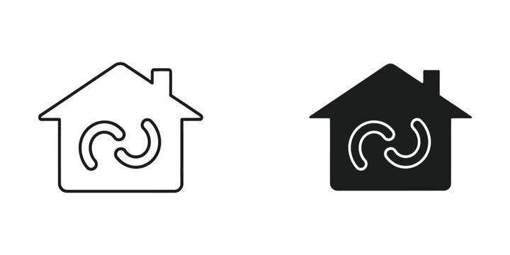 Contrast between traditional and modern home energy efficiency icons