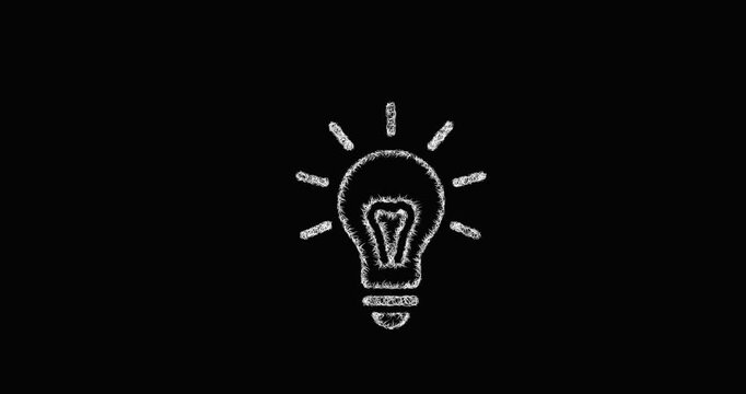 Sketch creativity icon animation - smooth progressive reveal