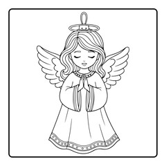 Fototapeta premium calming Christmas coloring pages for kids