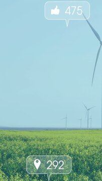 Vertical video: Blade entry causing bubbles rising and clustering near turbines to show engagement