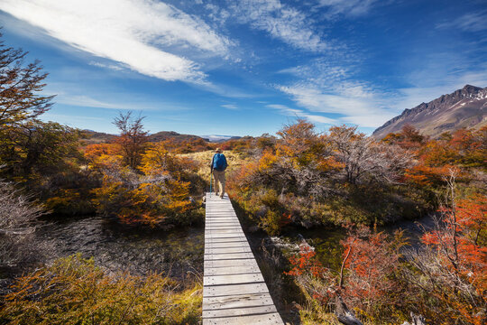 Hike in autumn season