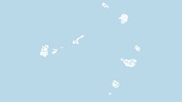 Modern minimalist vector map of Cape Verde (Cabo Verde). High-quality SVG illustration of the Atlantic archipelago coastline and islands for travel posters and infographics.