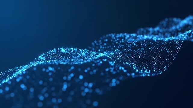 Abstract digital waveform animation data visualization background