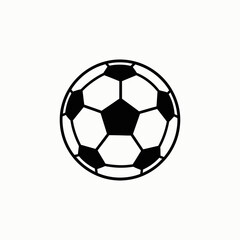 Fototapeta premium Classic black and white soccer ball icon isolated on white background