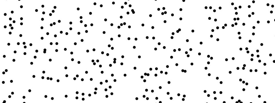 Dot pattern random speckle vector abstract white sprinkle noise splatter. Clean and modern design speckled texture with small dots. Rough grit effect for data or textile background.