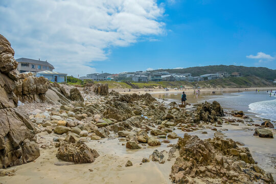 Beautiful Buffelsbaai or Buffalo bay beach near Knysna in garden route