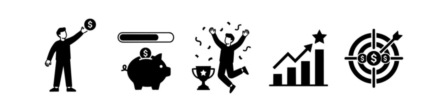 A set of professional dental instrument icons in black silhouette. Featuring a dental drill, mouth mirror, forceps, and scalers for oral hygiene, surgery, and treatment.