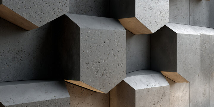 Raised 3D cube tile texture in gray with soft lighting and shadow play.
