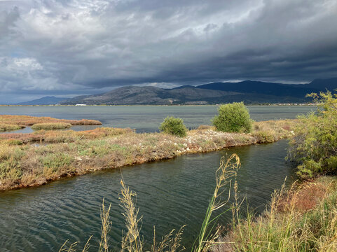 Messolonghi Lagoon in Winter, Greece