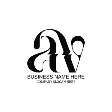 AV logo AV minimalist logo AV branding logo AV corporate logo AV vector logo modern professional identity design