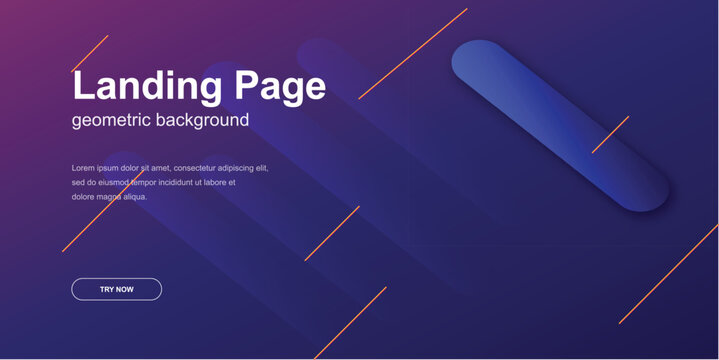 Abstract background design with modern landing page concept