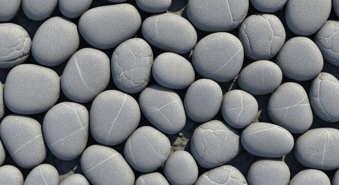 Smooth Gray River Stones