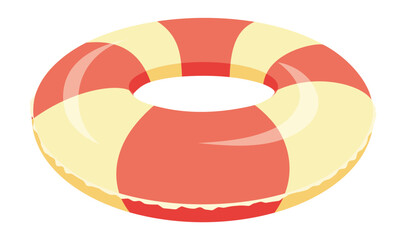 浮き輪のイラスト素材/ Life Buoy and Swim Ring Illustration © kishi-yu
