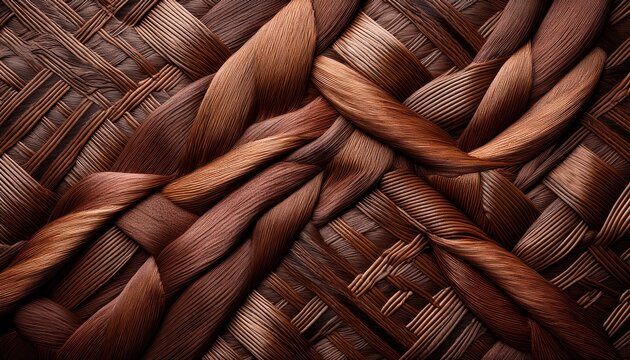 detailed texture of dark brown and beige resembling woven fabric with subtle repeating patterns