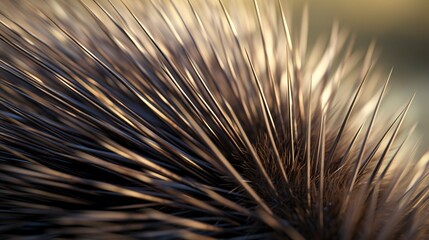 Naklejka premium A photo of a porcupine's quills.