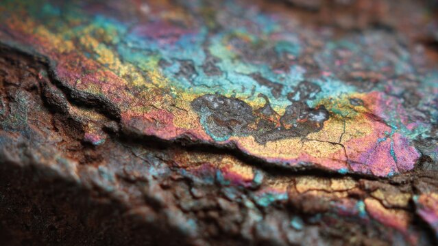 Iridescent Rust Texture Close-up